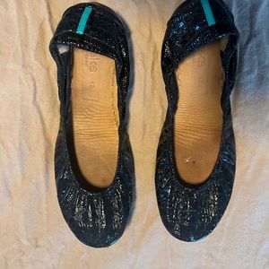 Tieks obsidian black patent leather